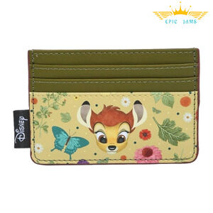 Loungefly Disney Bambi Floral Portrait Cardholder Wallet New